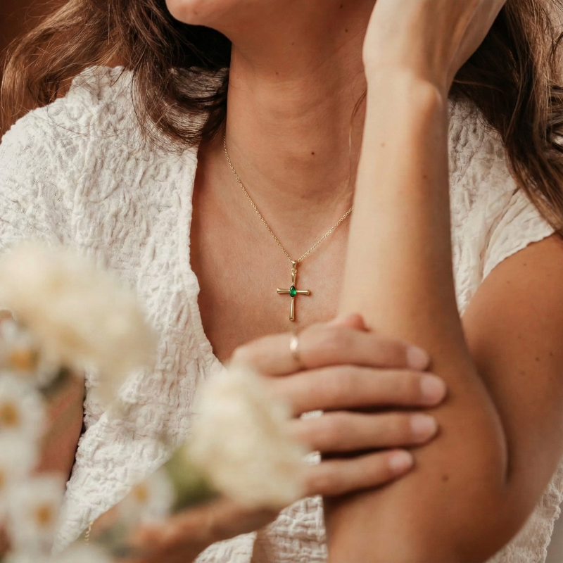 Birthstone Faith Necklace