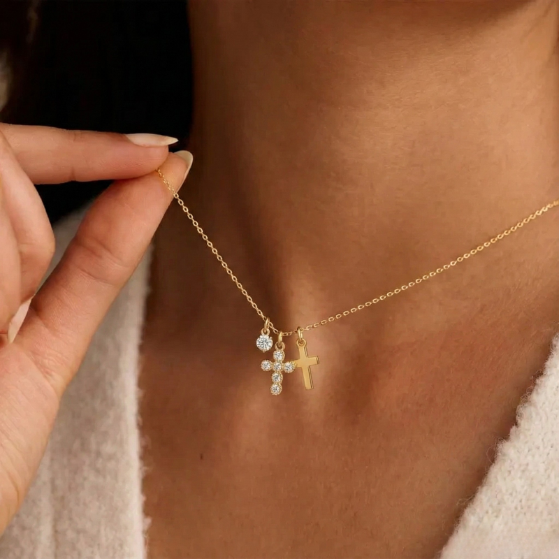 Charm Cross Necklace
