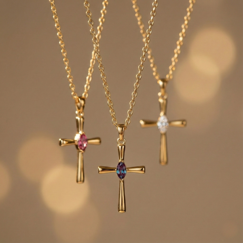 Birthstone Faith Necklace