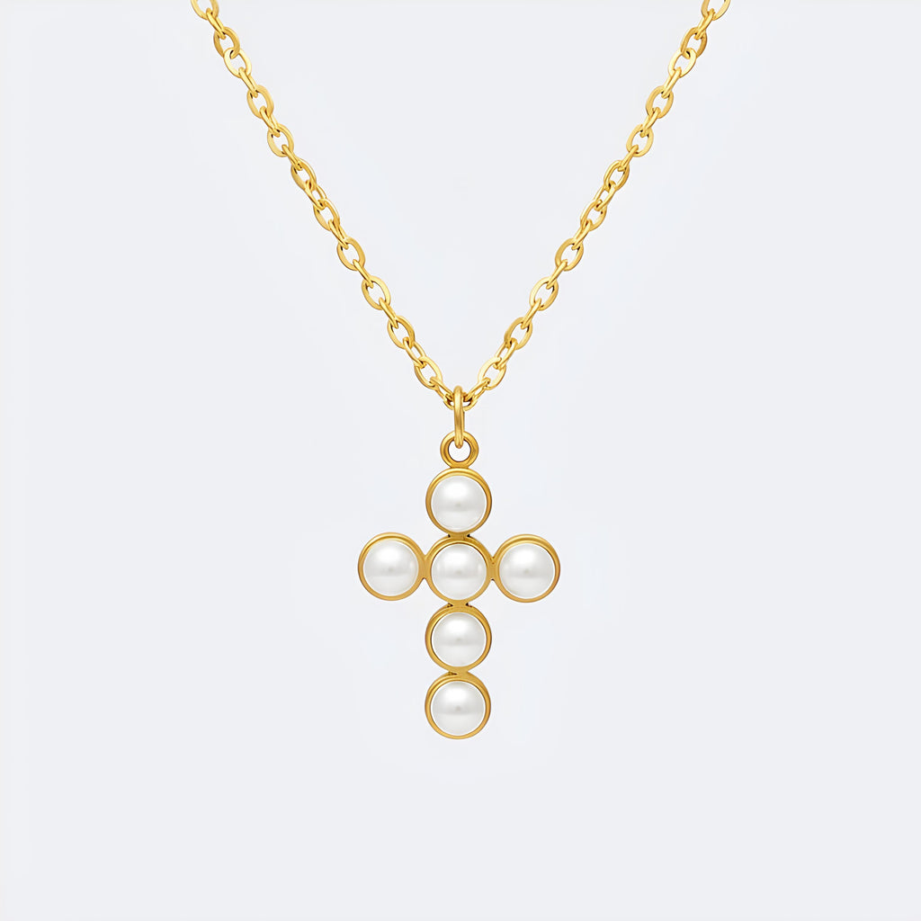 Opal Cross Necklace