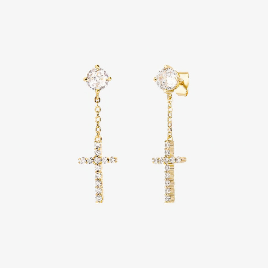 Dangle Cross Earrings