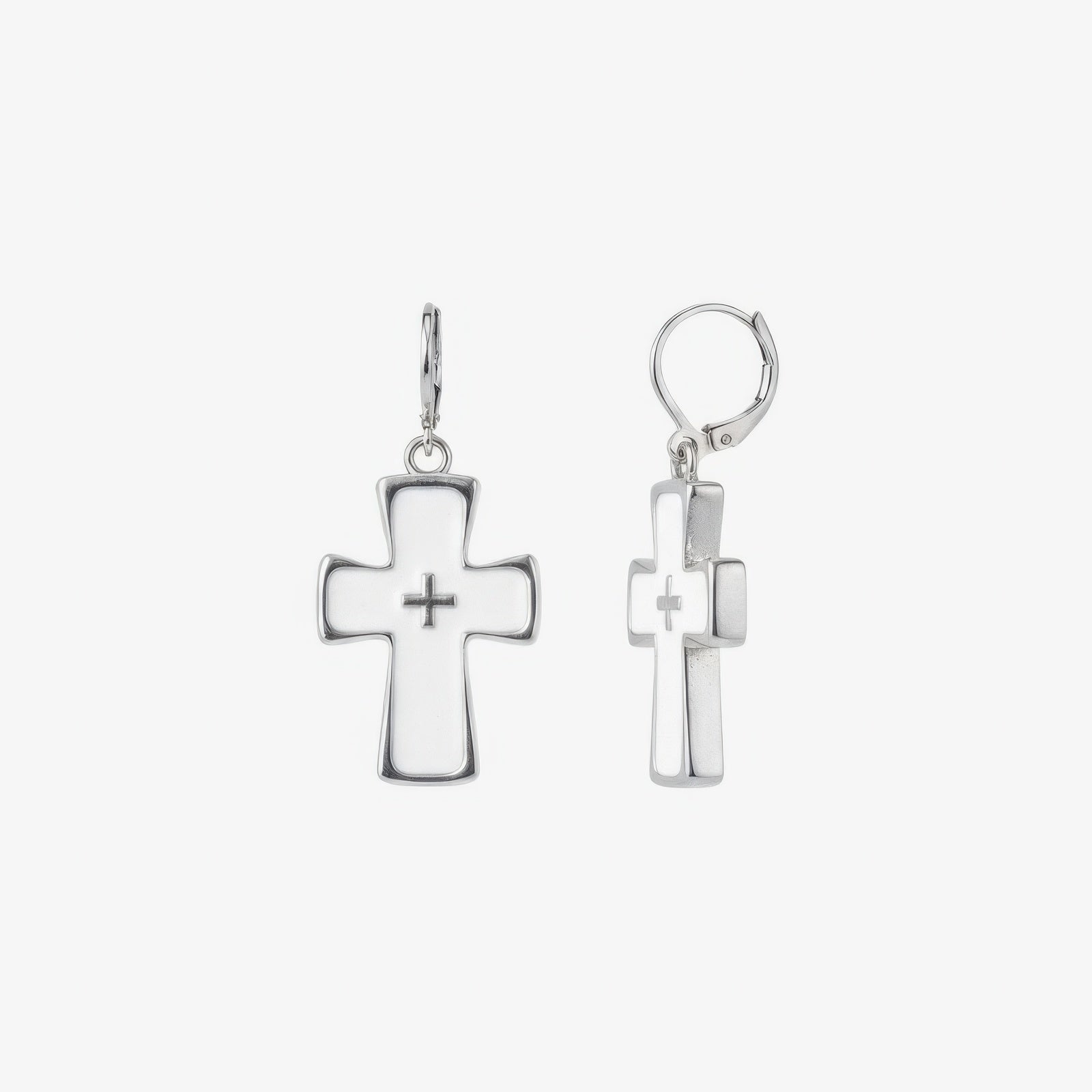 Enamel Cross Hoops