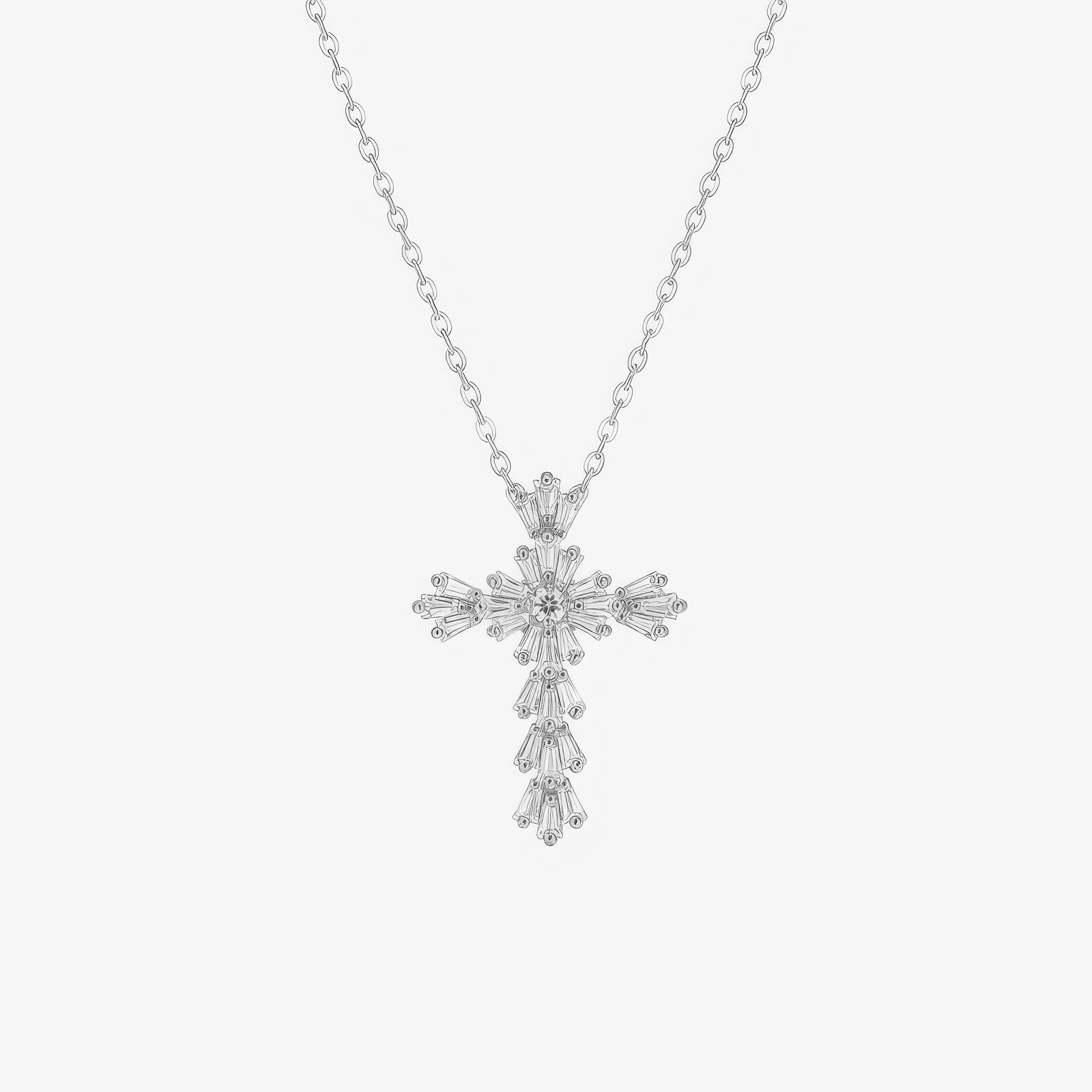 Radiant Cross Necklace