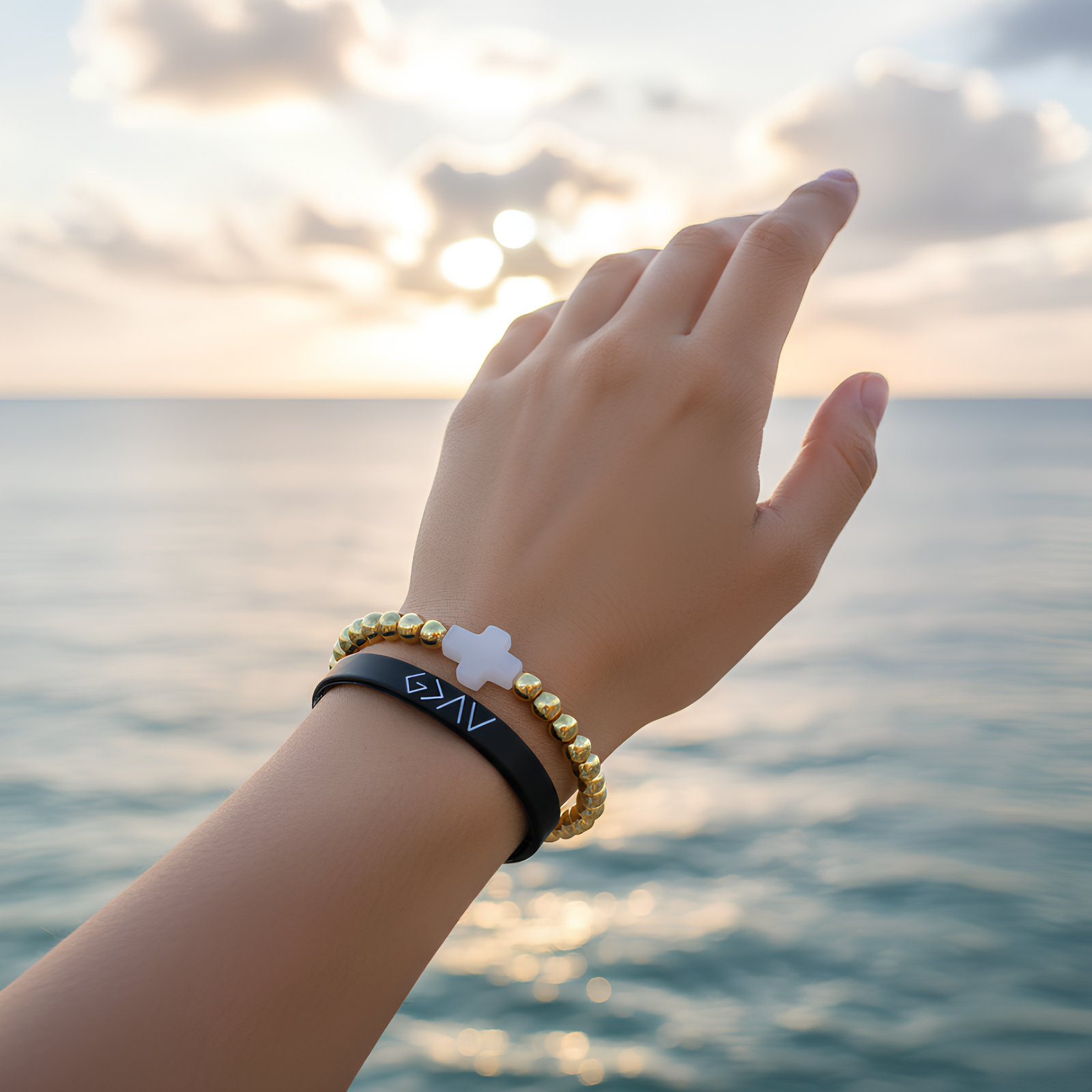 Gold Cross Bracelet