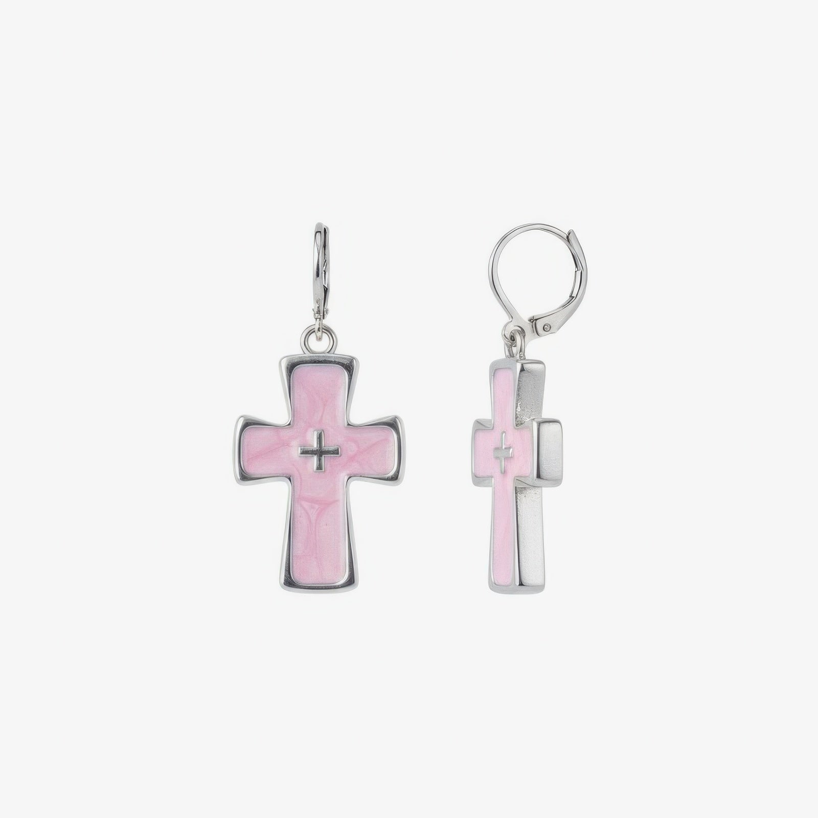Enamel Cross Hoops