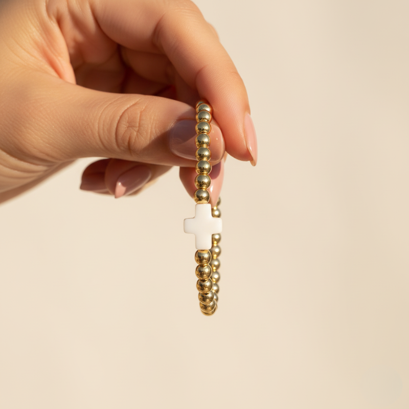 Gold Cross Bracelet