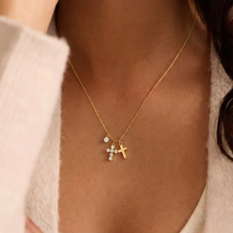 Charm Cross Necklace