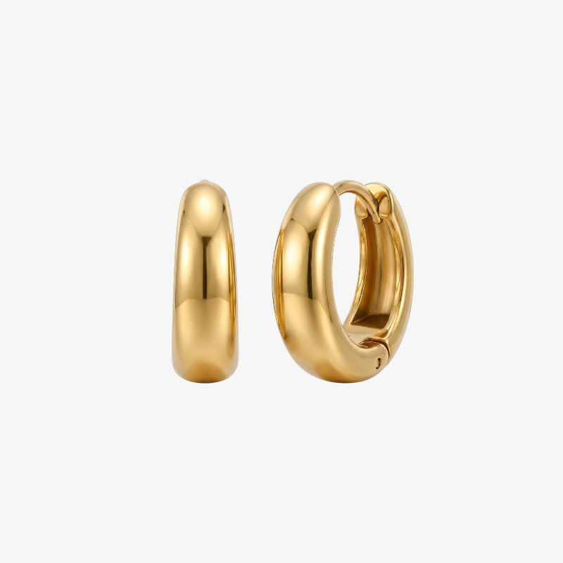 Dome Huggie Hoops