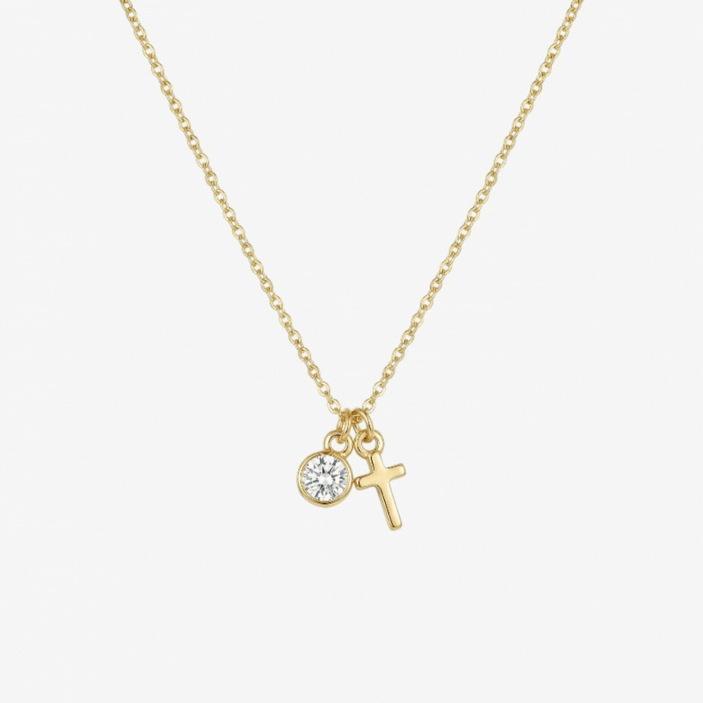 Birthstone Cross Necklace