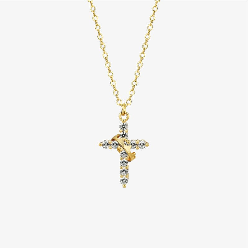 Crown Cross Necklace