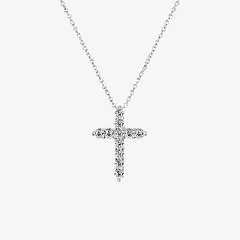 Mossanite Cross Necklace