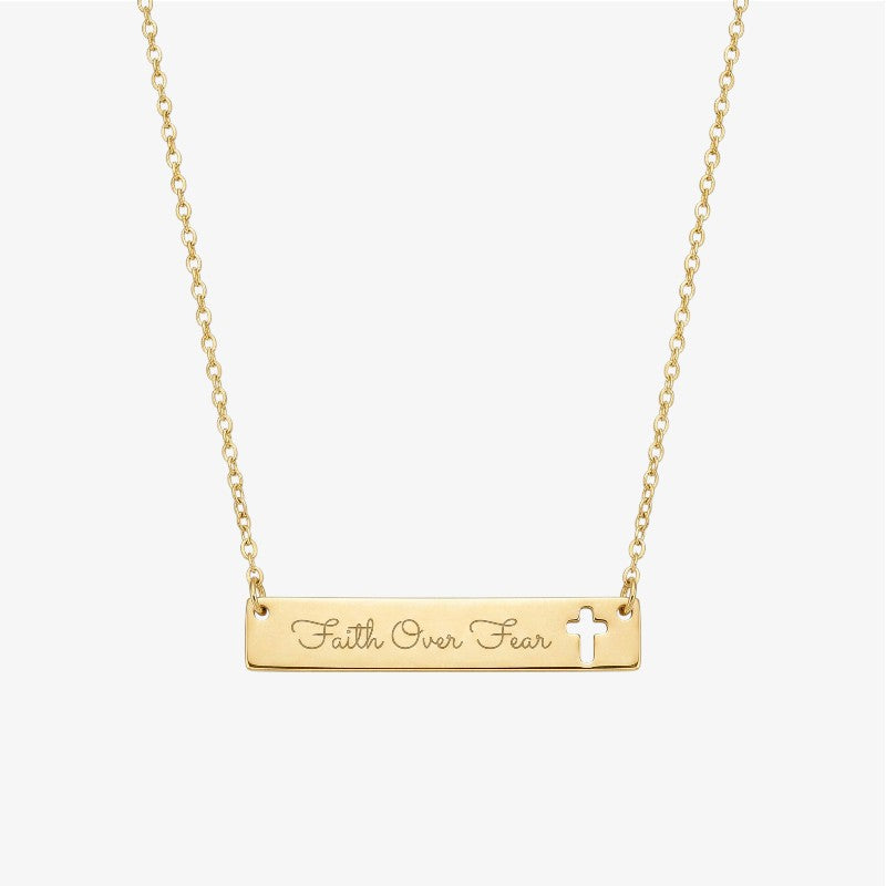 Engraved Bar Necklace