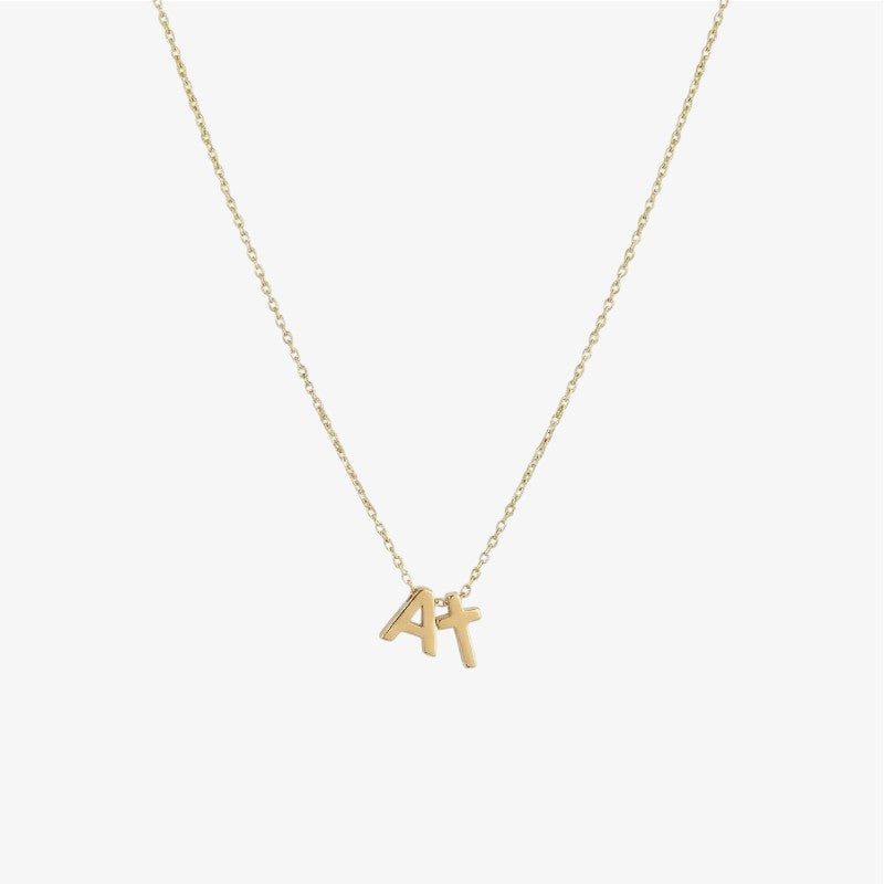 Initial Cross Necklace