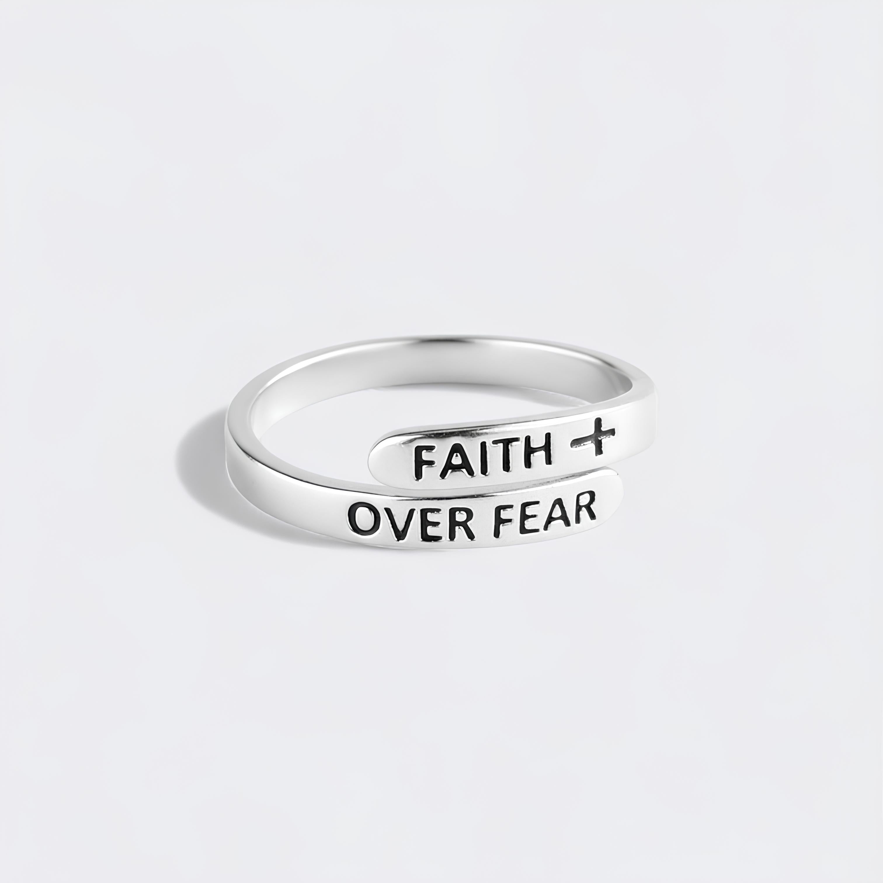 Faith Over Fear Ring