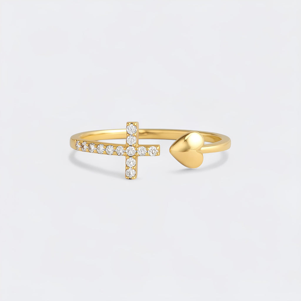 Heart Cross Ring