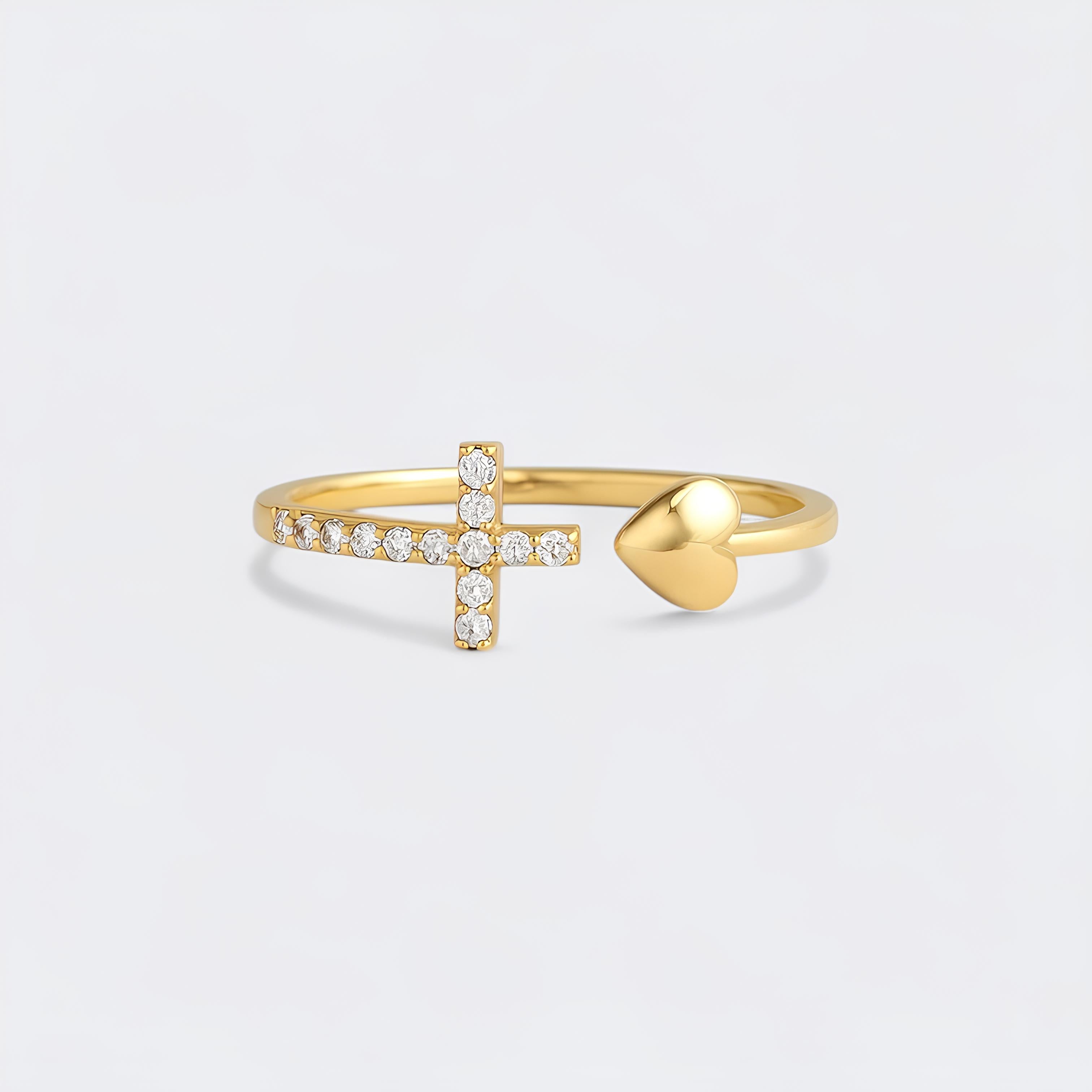 Heart Cross Ring
