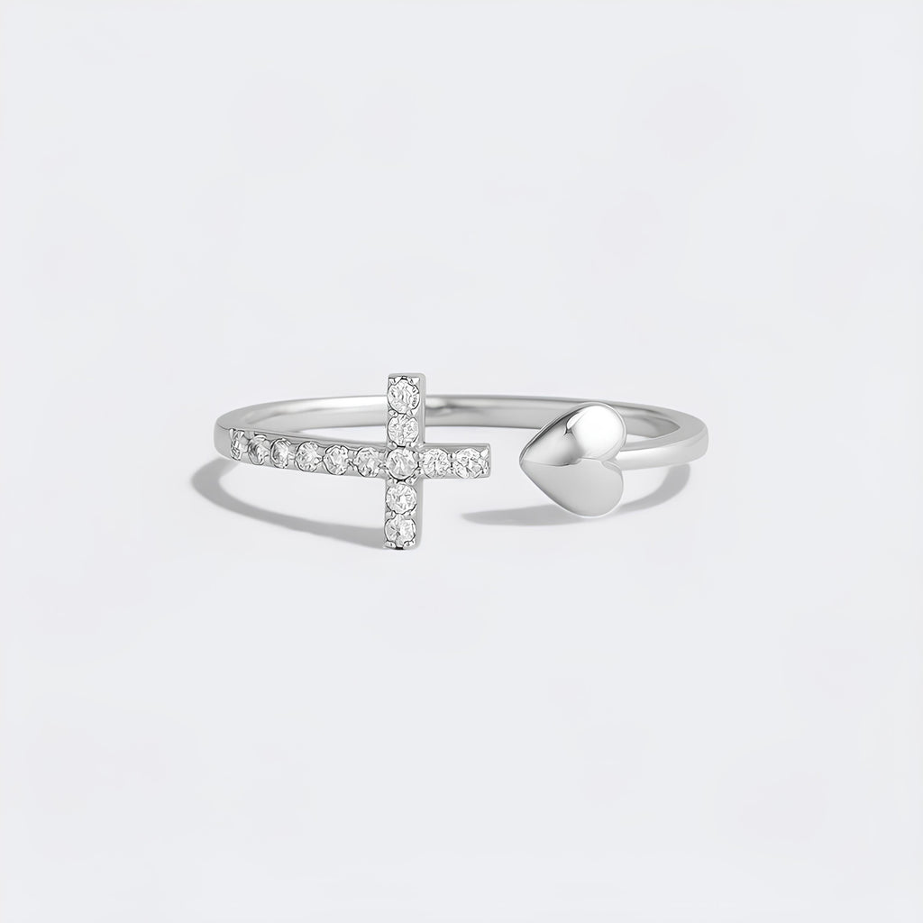 Heart Cross Ring
