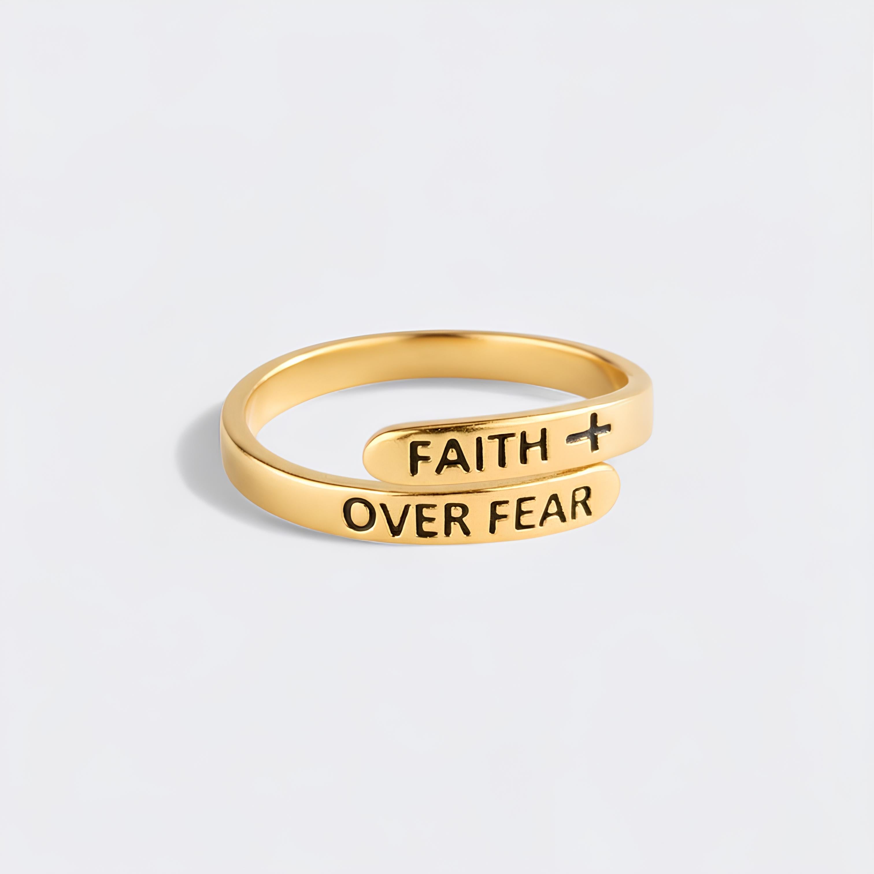 Faith Over Fear Ring