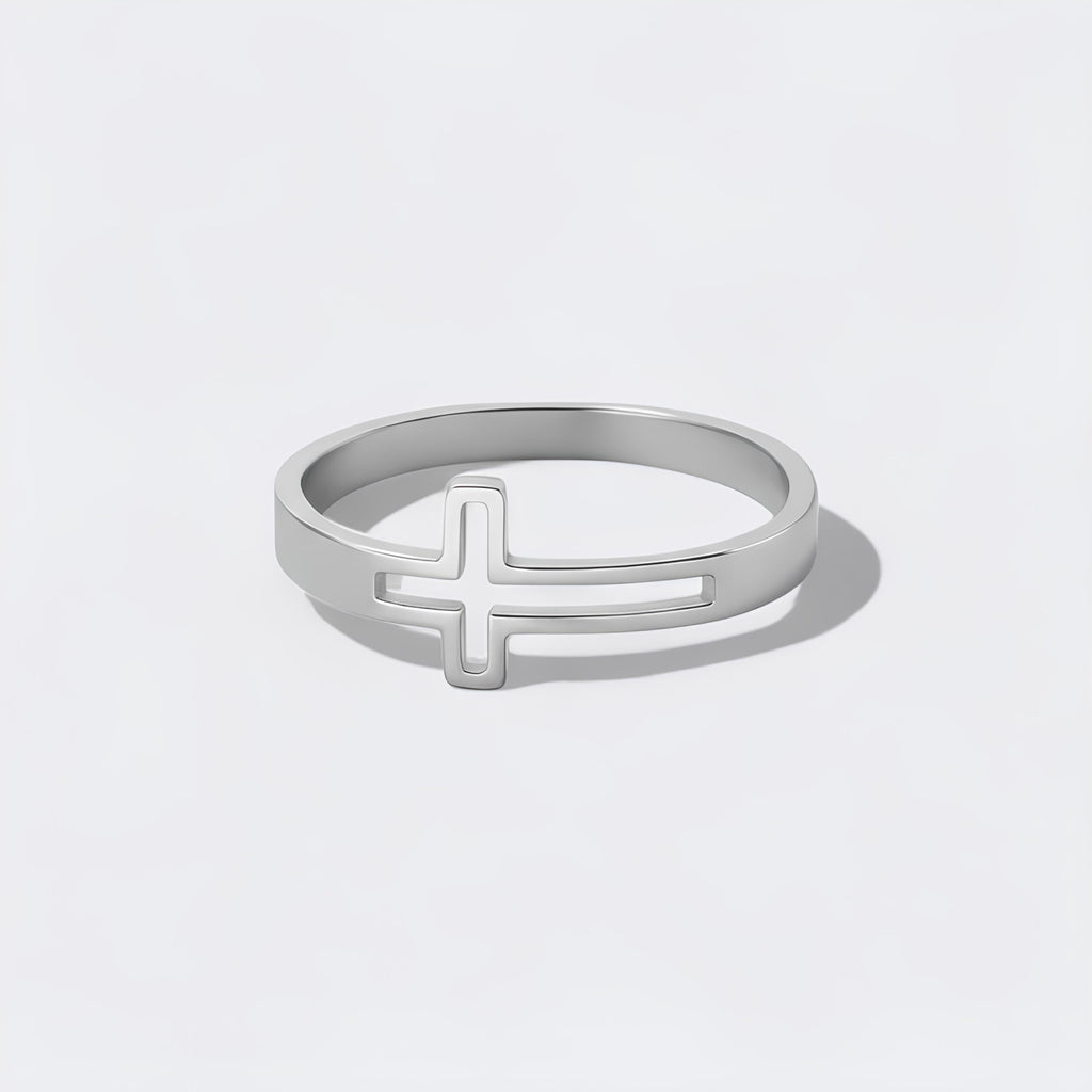 Hollow Cross Ring