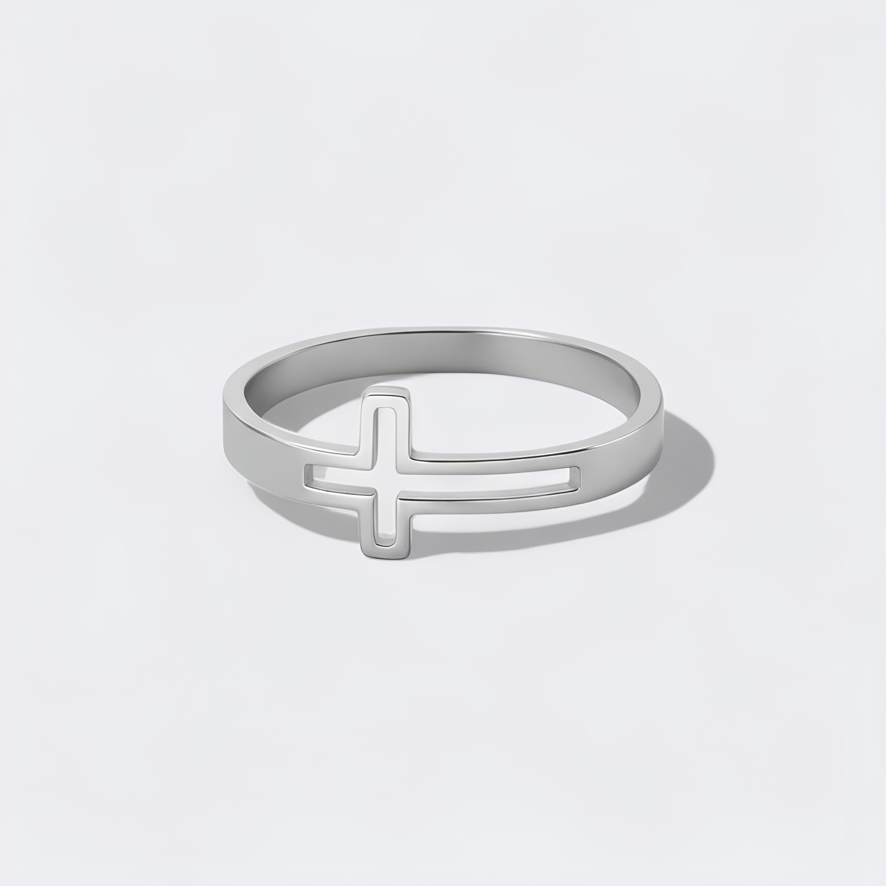 Hollow Cross Ring