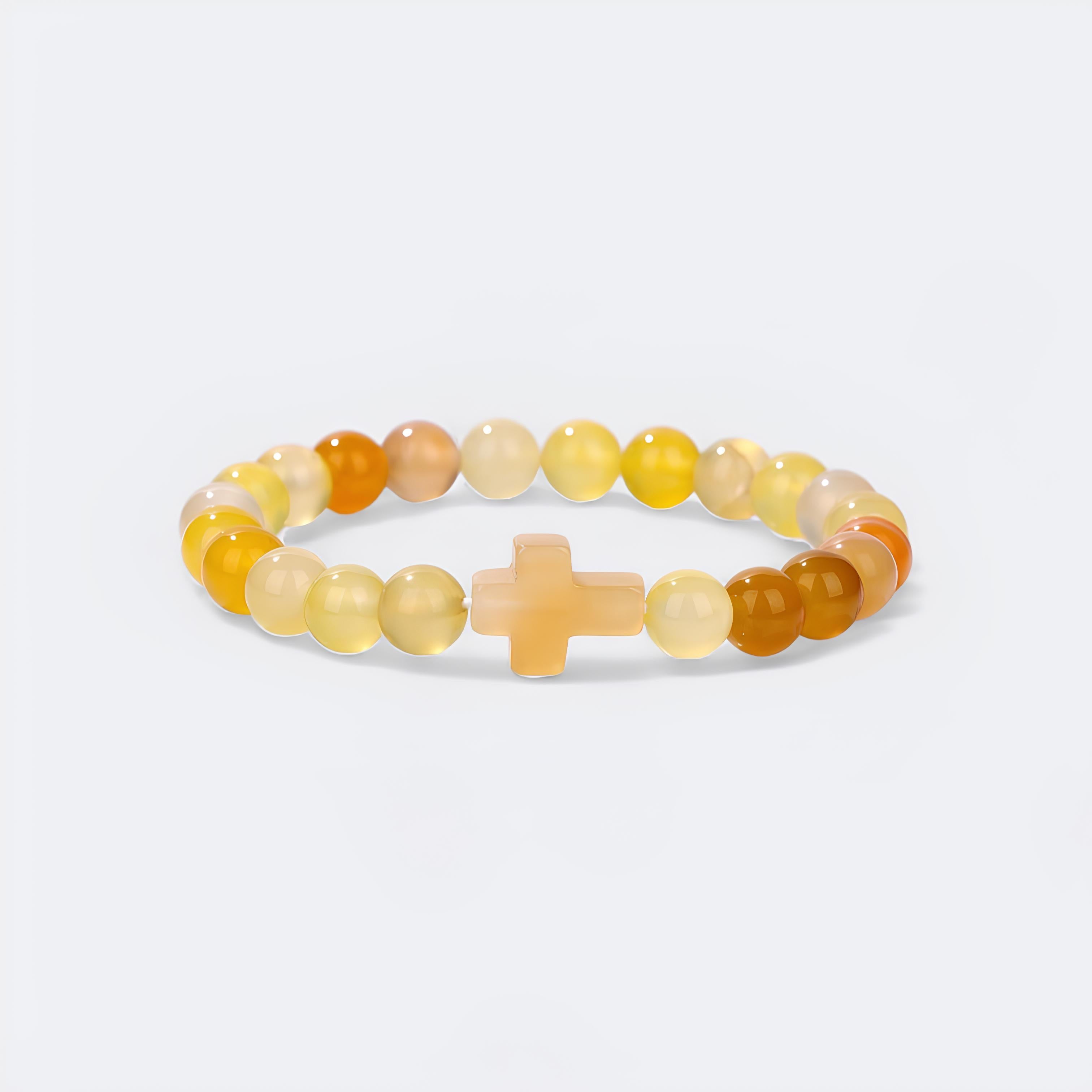 Orange Cross Bracelet