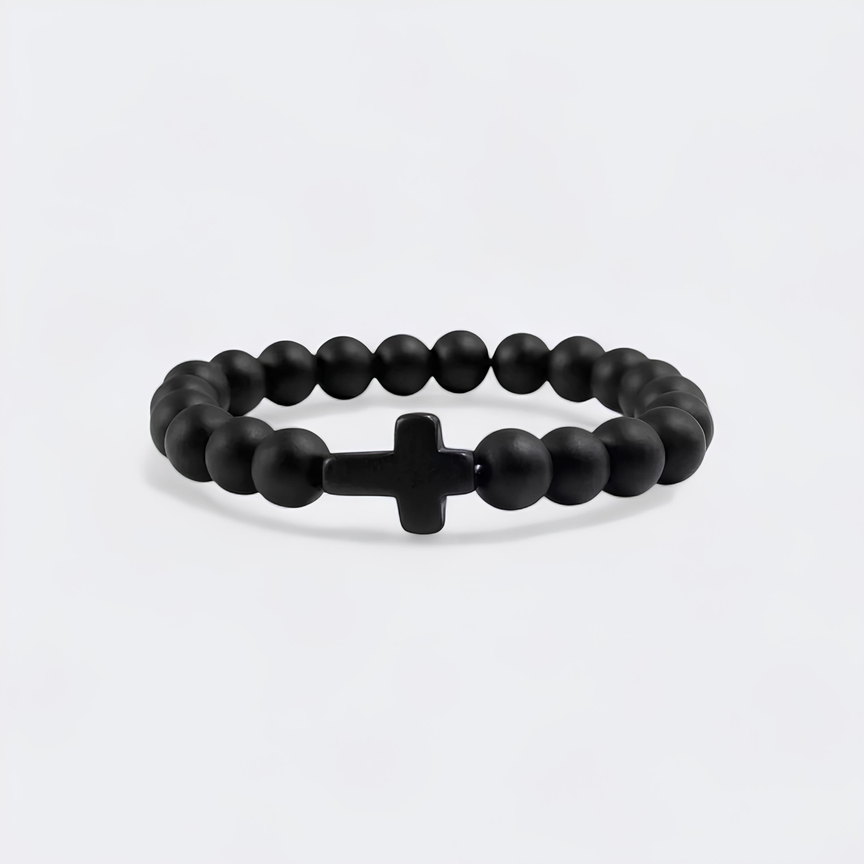 Black Cross Bracelet