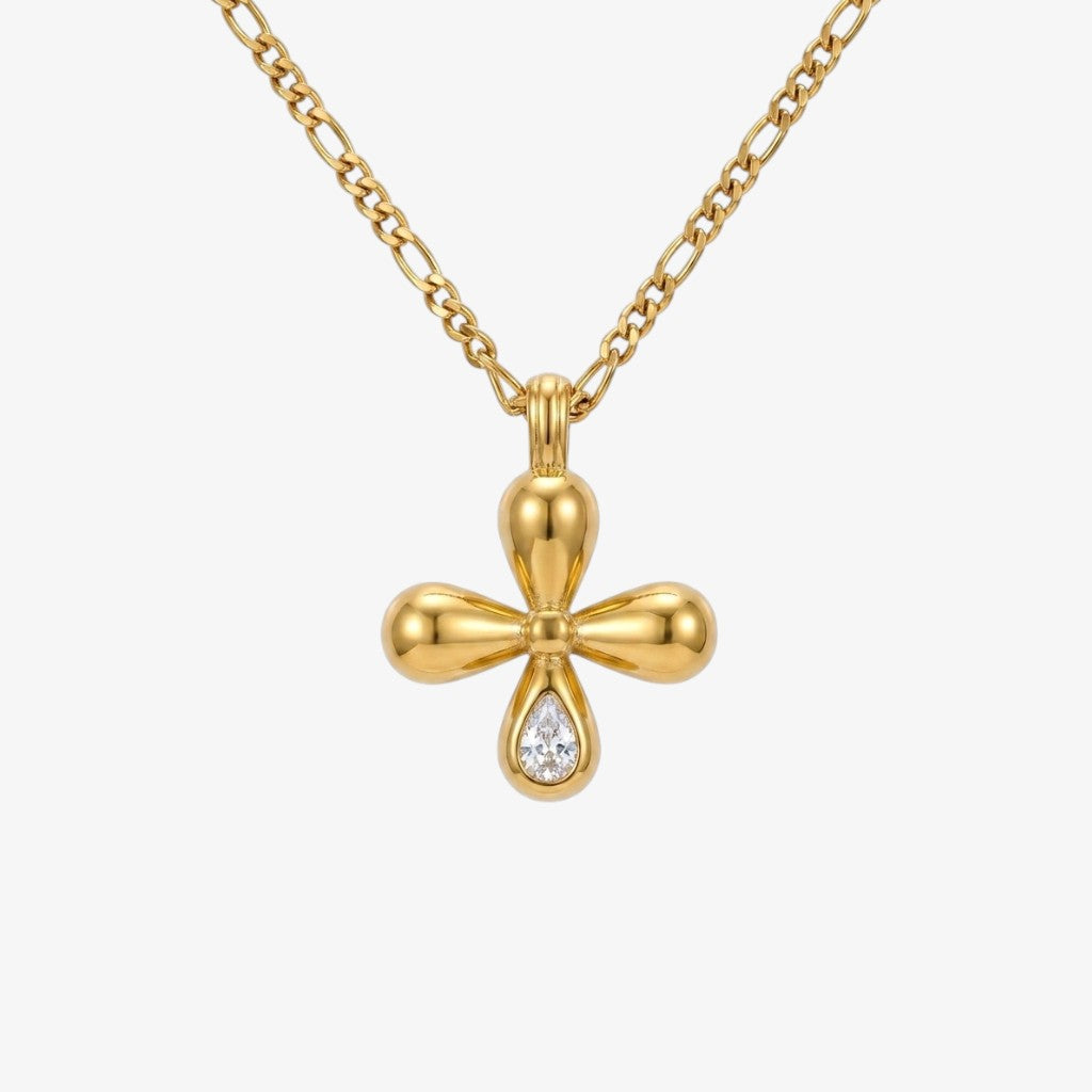 Fleur Cross Necklace