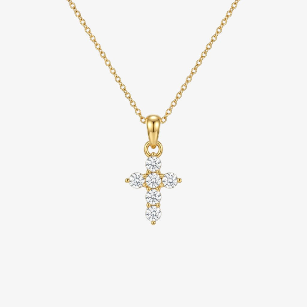 Dainty Crystal Cross Necklace