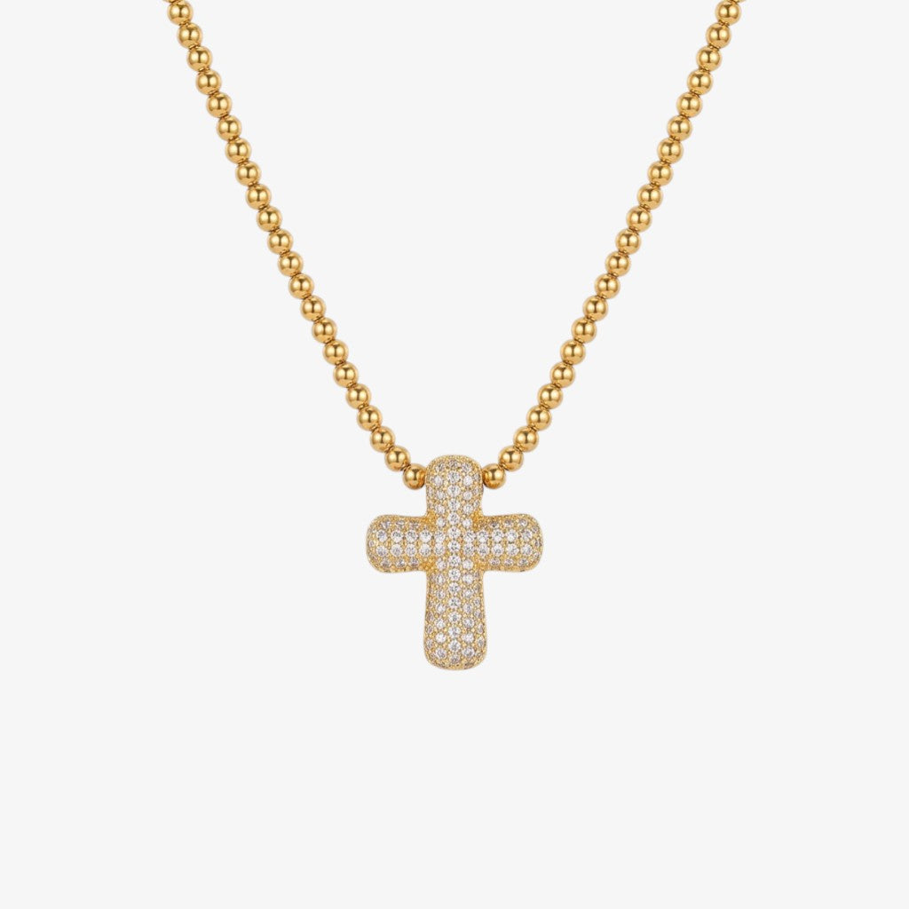 Bubble Cross Necklace