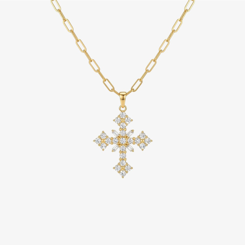 Saintly Cross Necklace