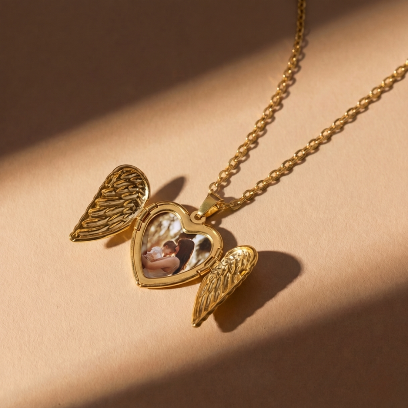 Angel Wings Locket Necklace