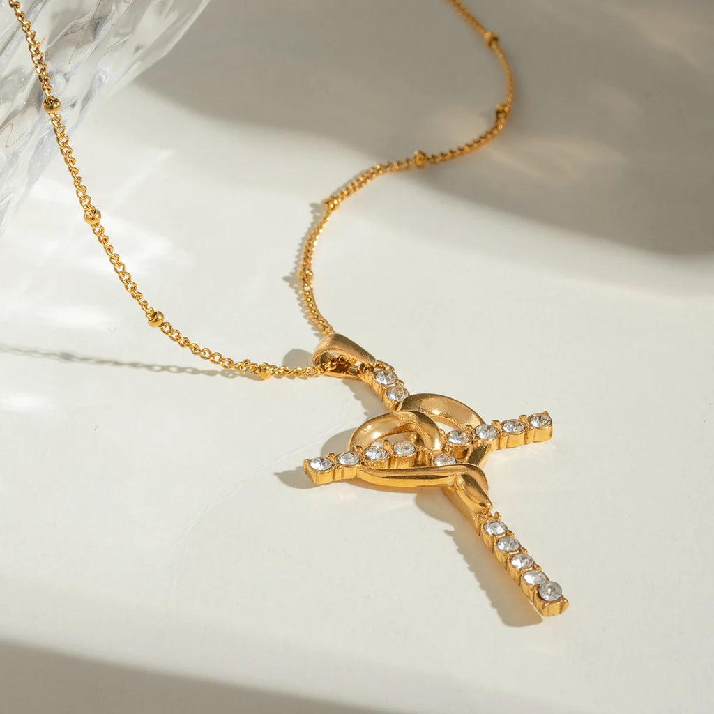 Wrapped Cross Necklace