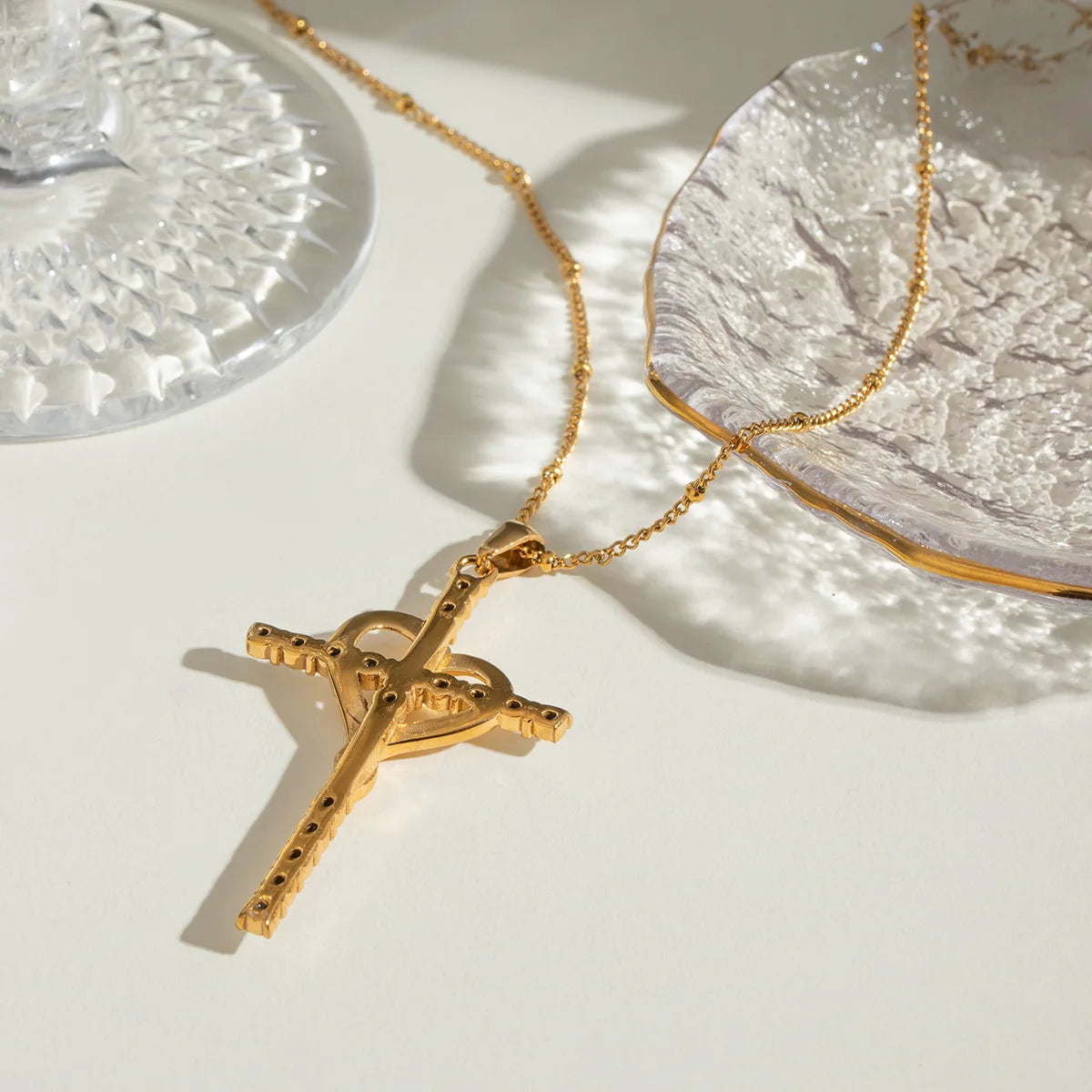 Wrapped Cross Necklace