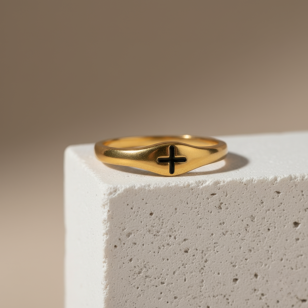 Dainty Cross Ring