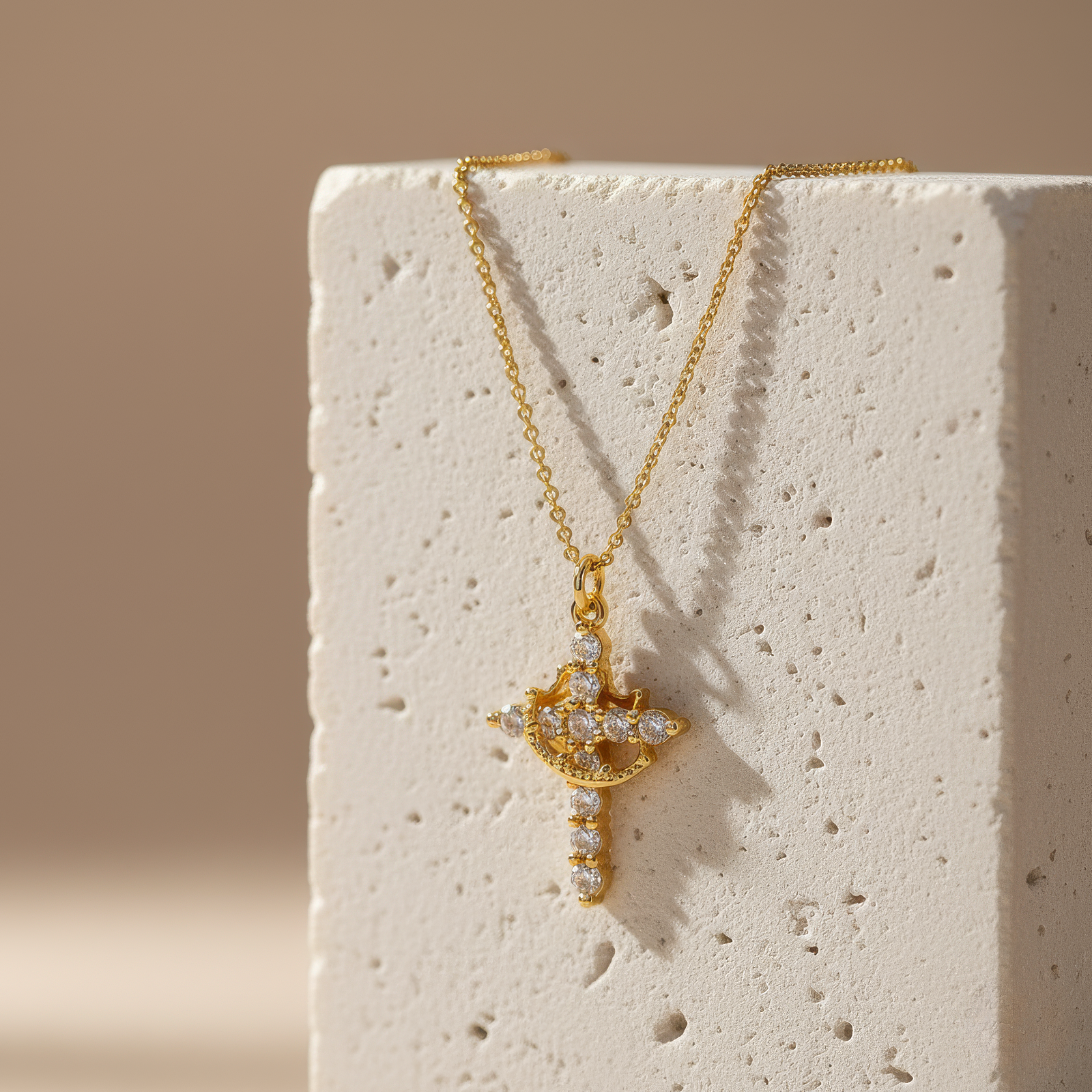 Crown Cross Necklace