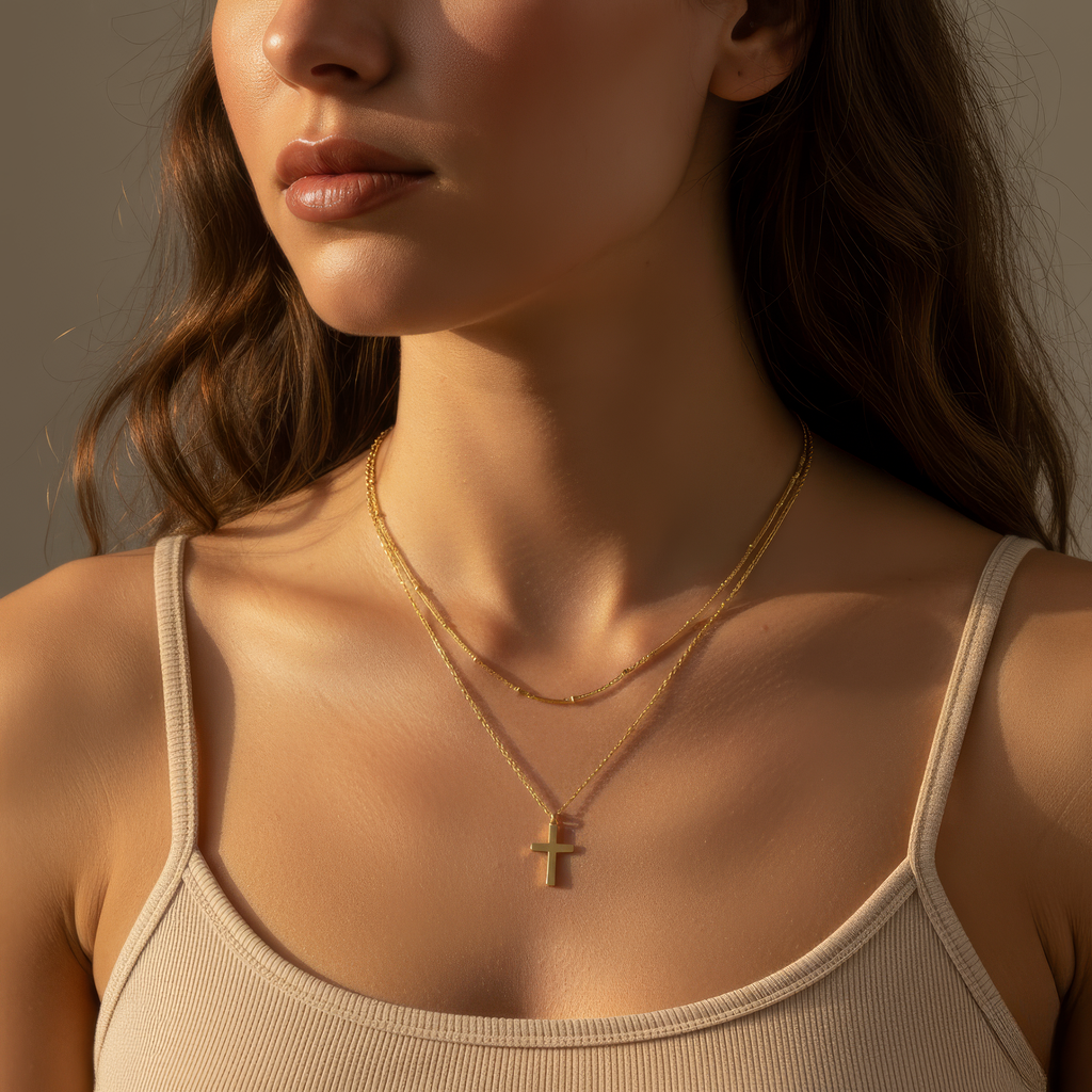 Layered Cross Necklace