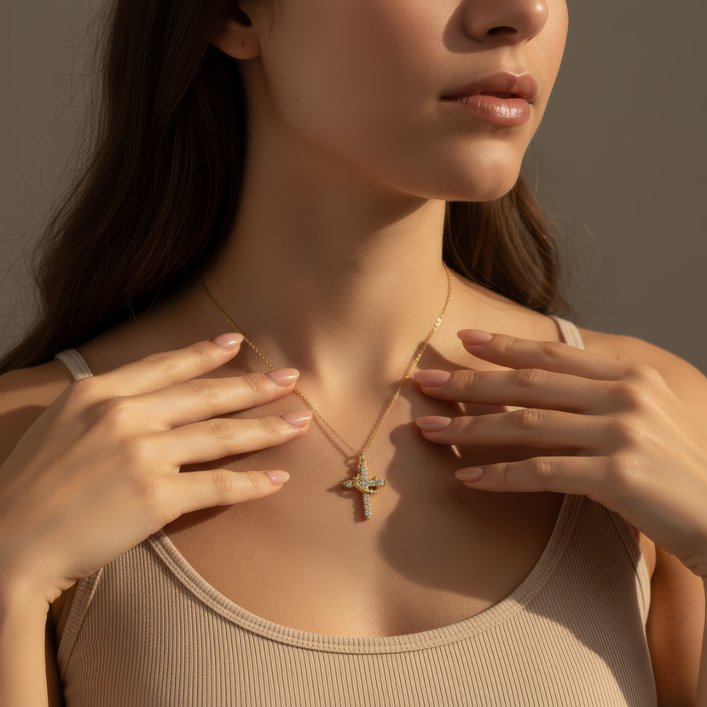 Crown Cross Necklace