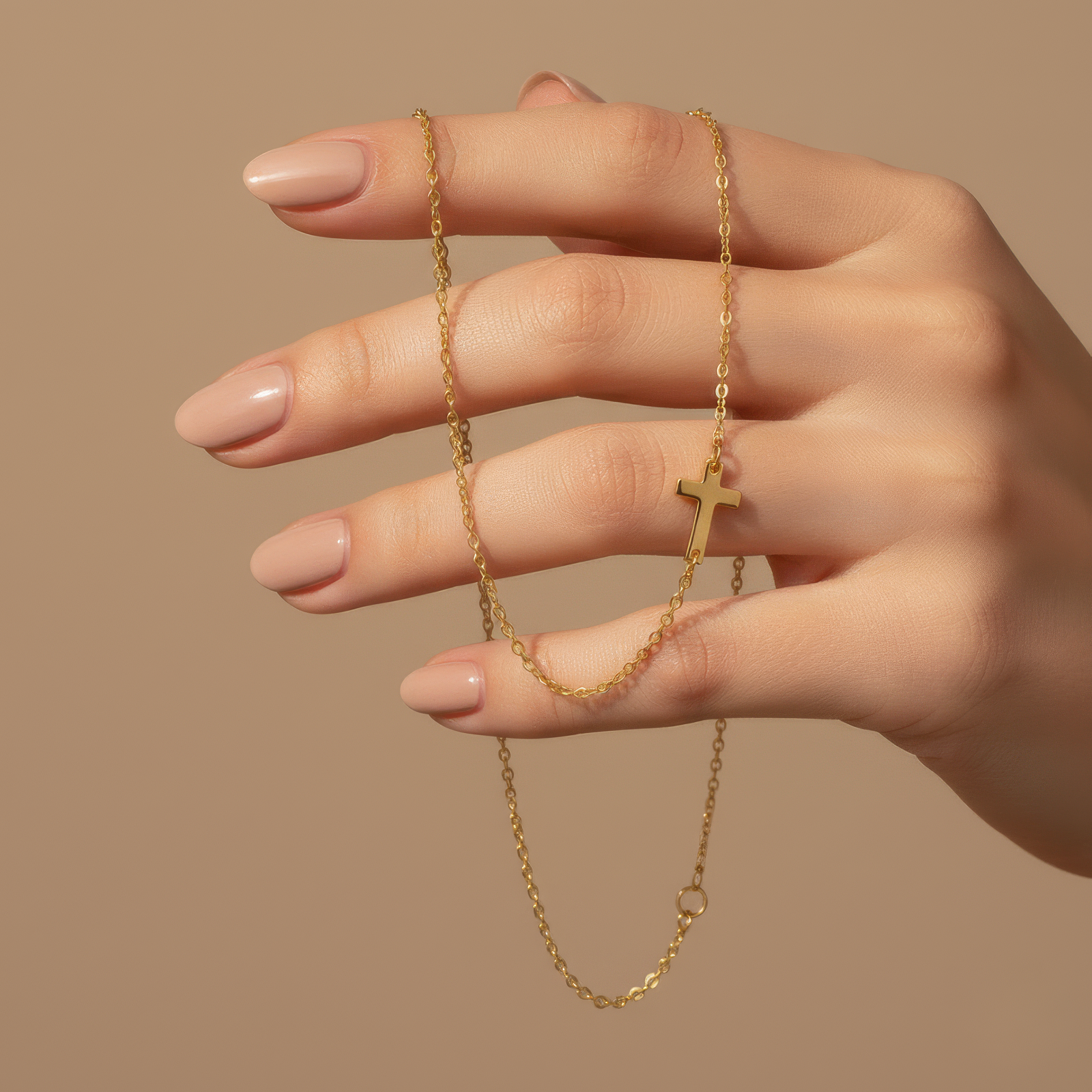 Inline Cross Necklace