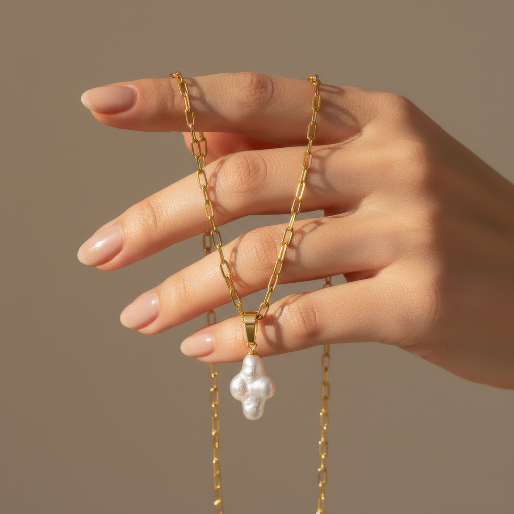 Pearl Cross Necklace