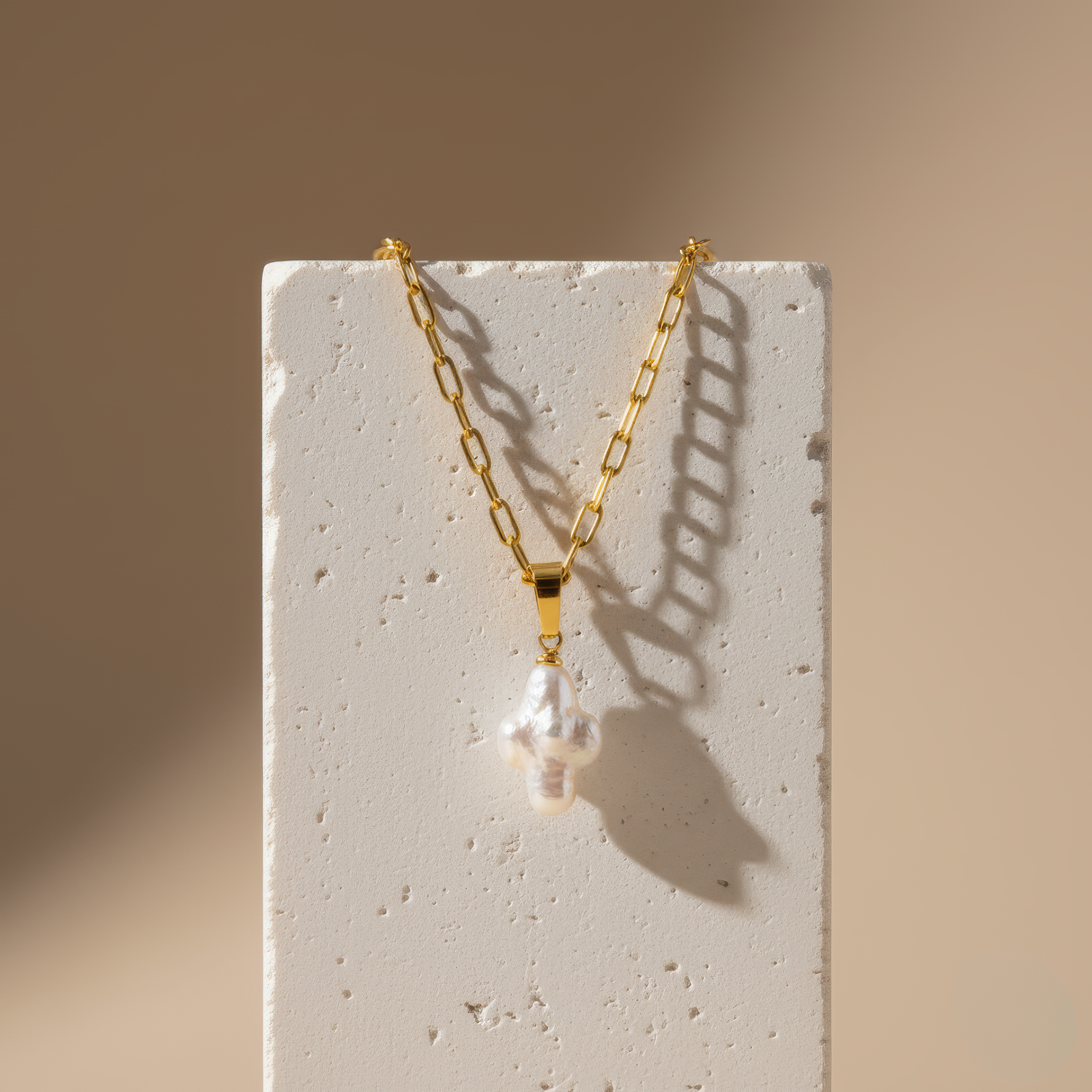 Pearl Cross Necklace