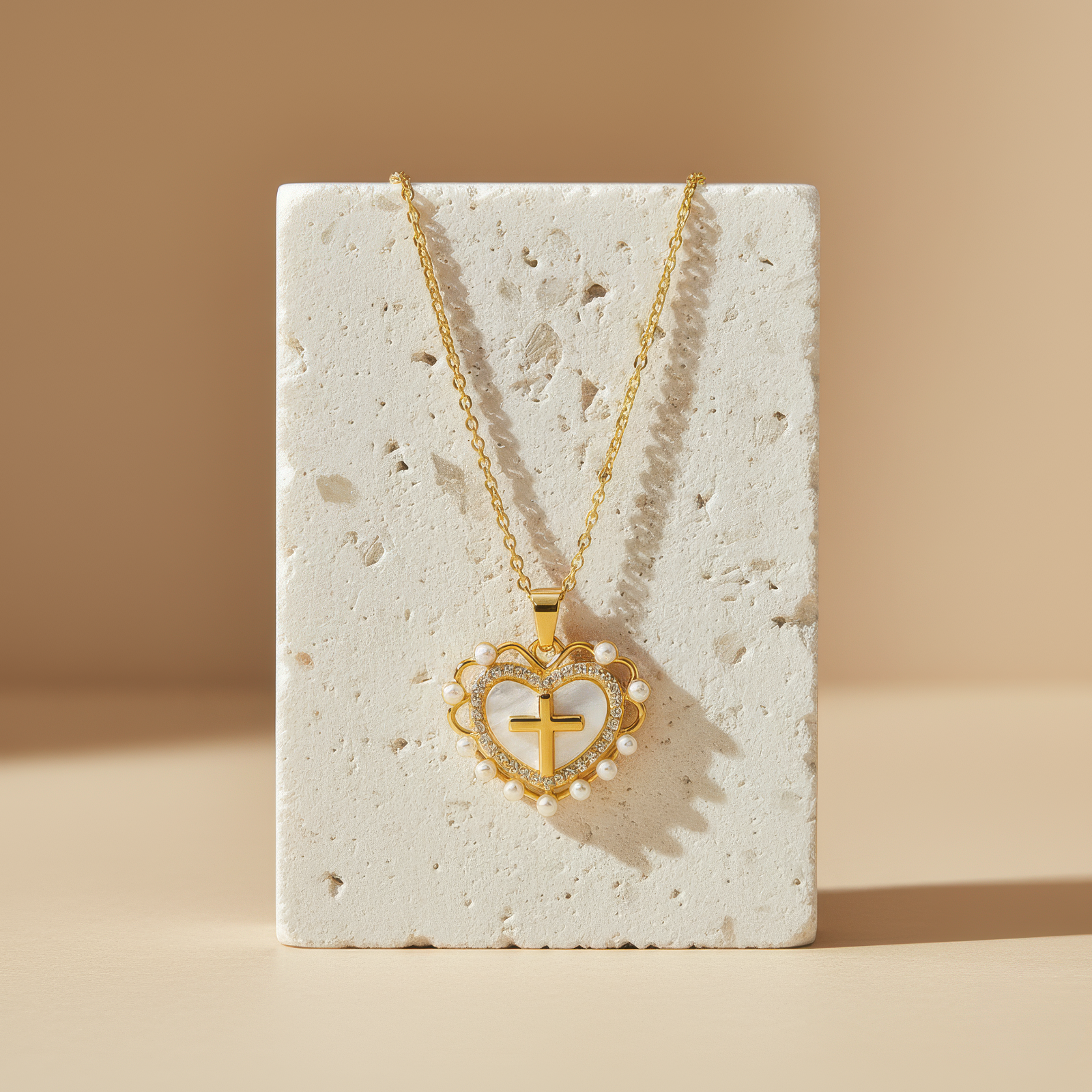 Heart Cross Necklace