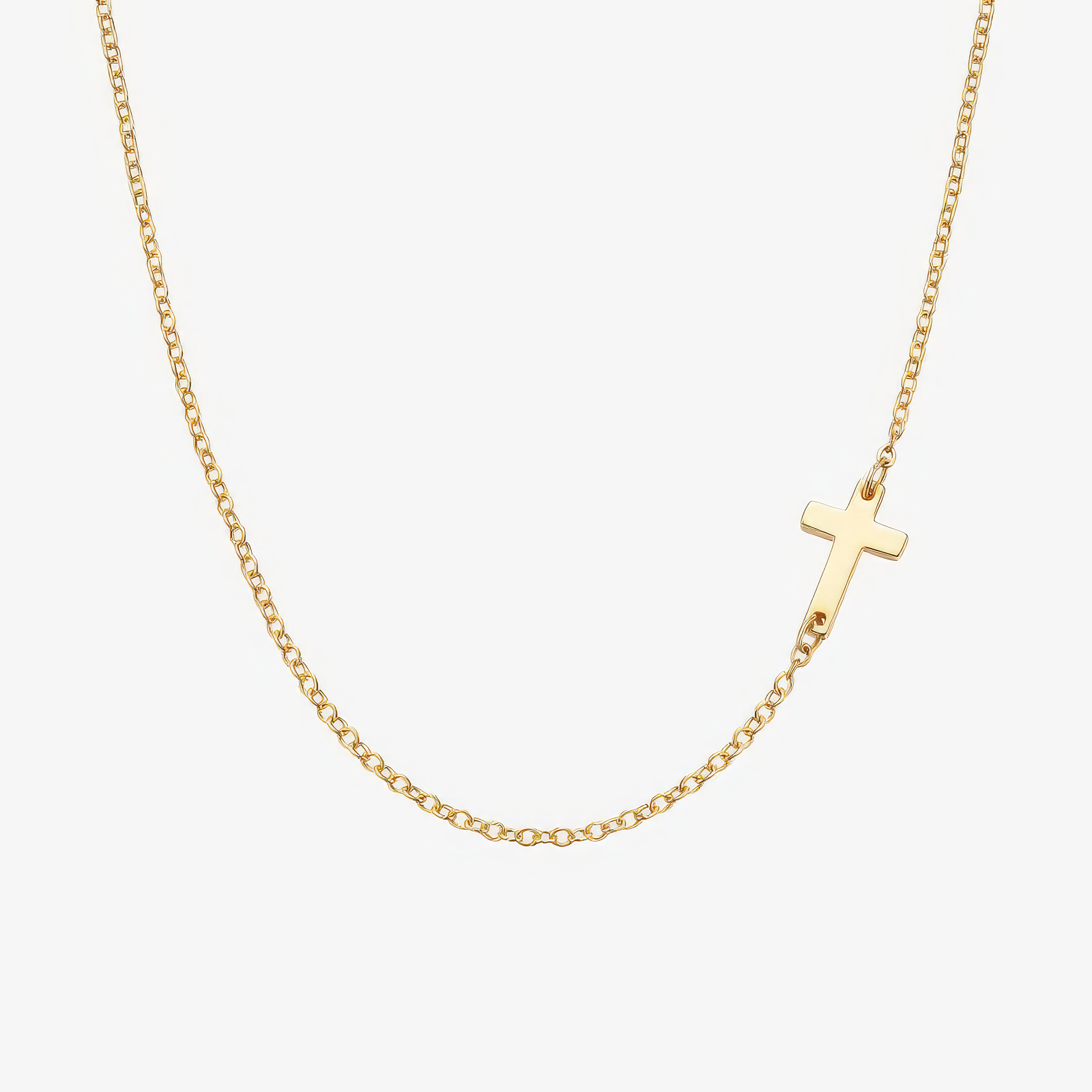 Inline Cross Necklace