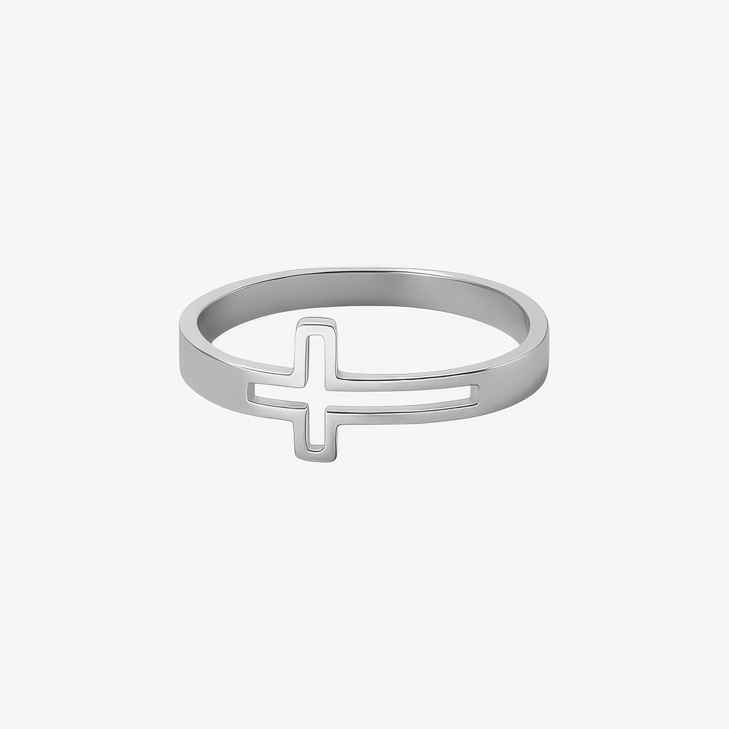 Hollow Cross Ring