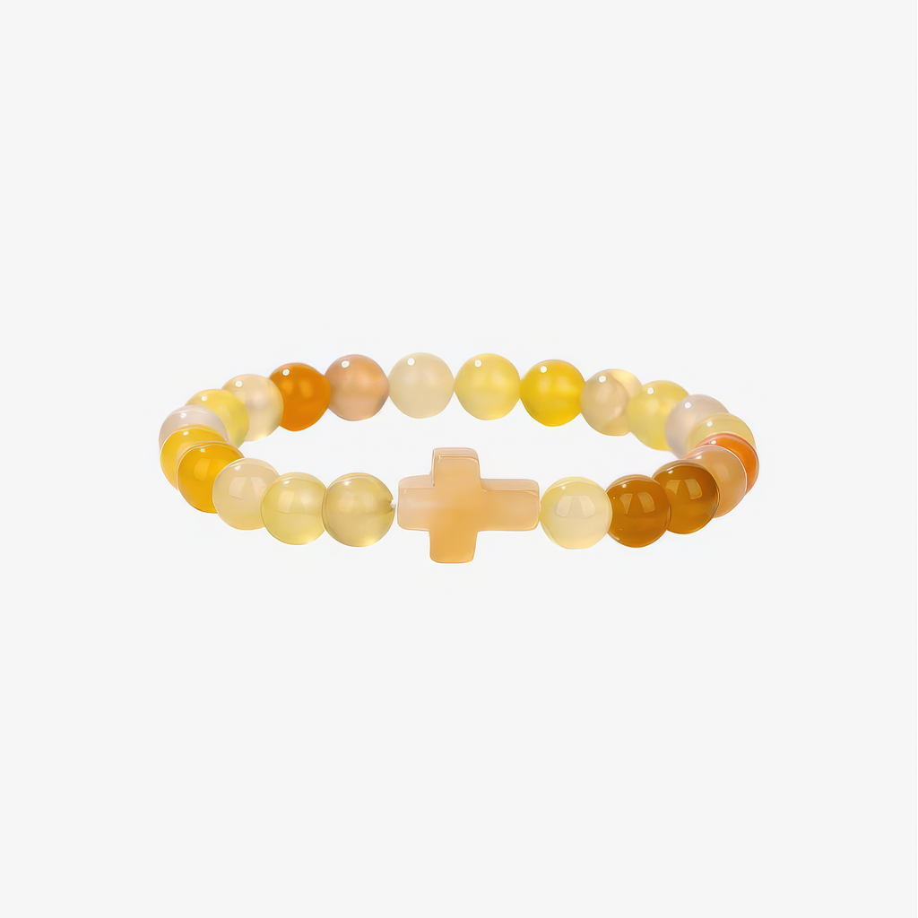 Orange Cross Bracelet