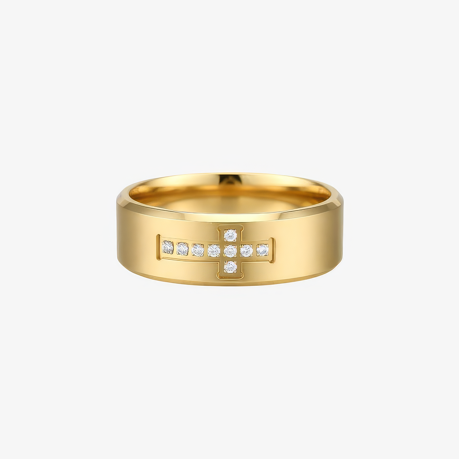 Engraved Cross Ring