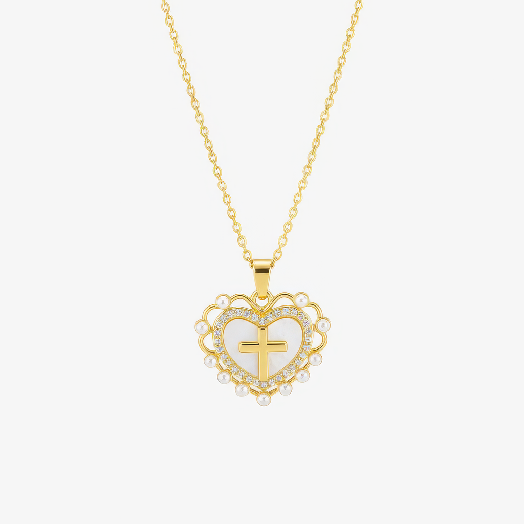 Heart Cross Necklace