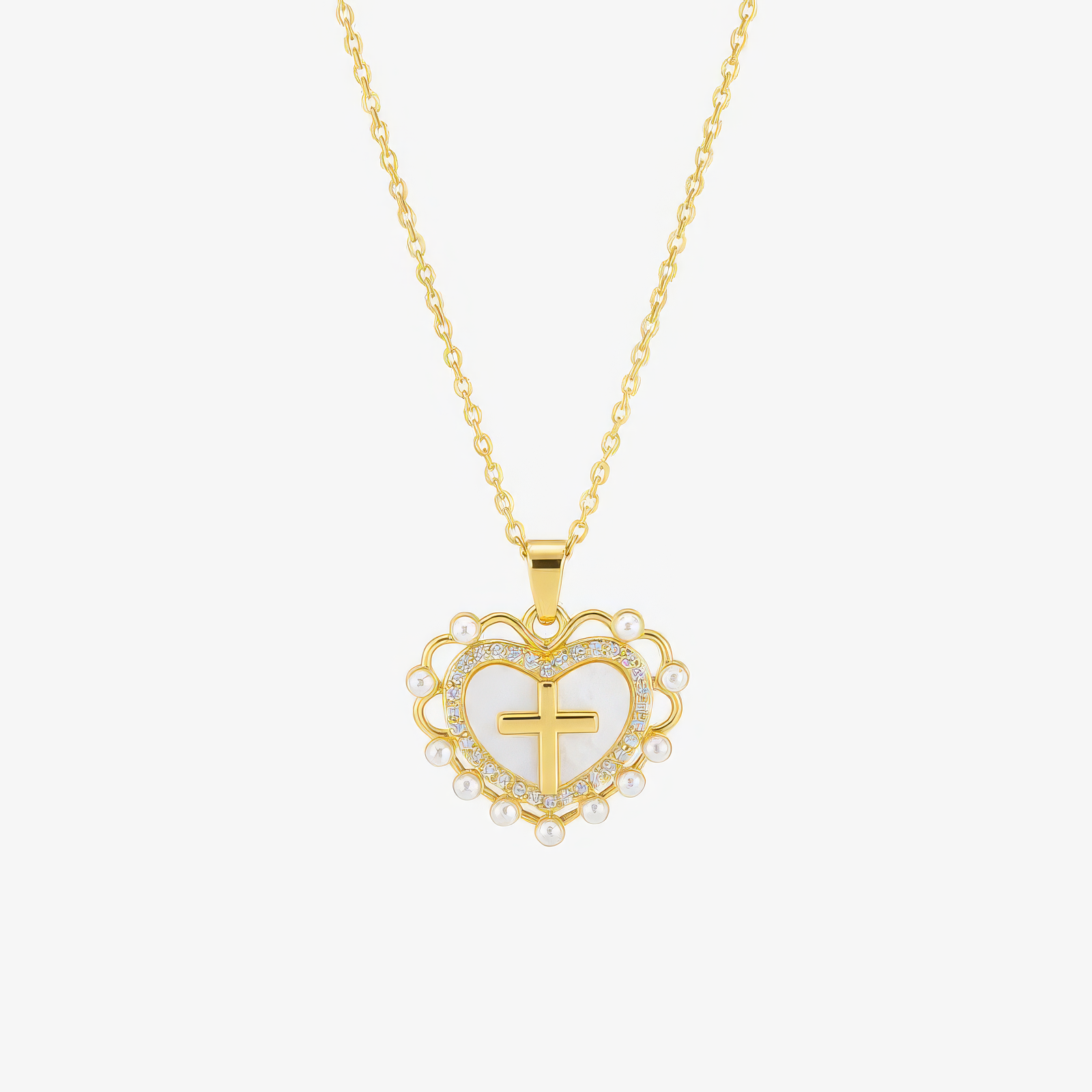 Heart Cross Necklace
