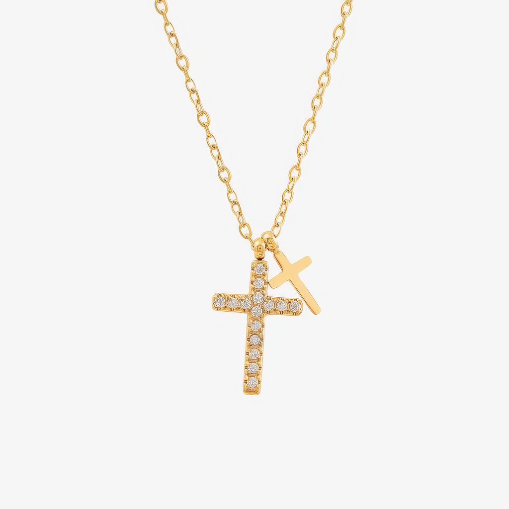 Twin Cross Necklace