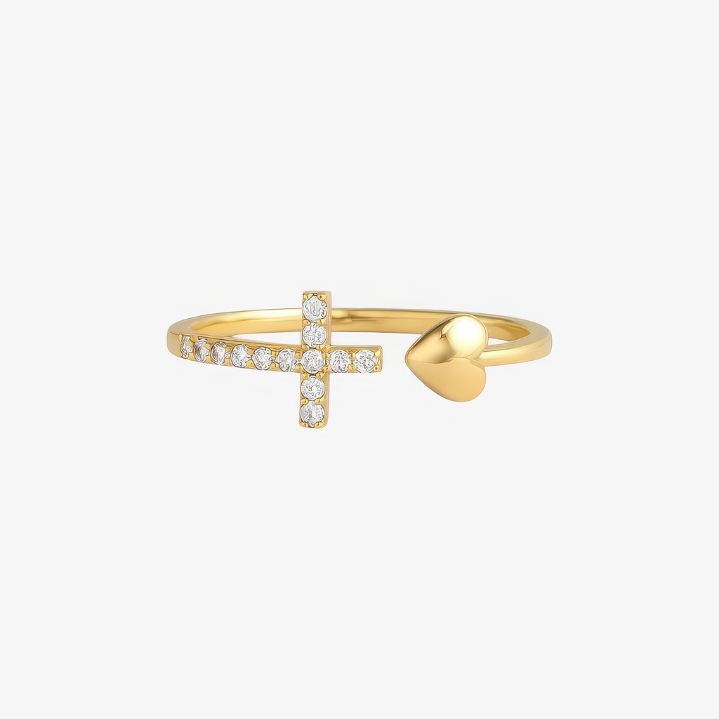 Heart Cross Ring