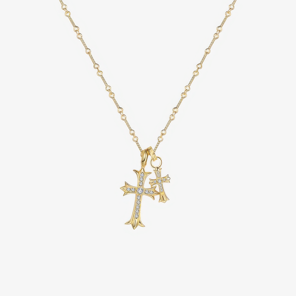 Double Cross Necklace